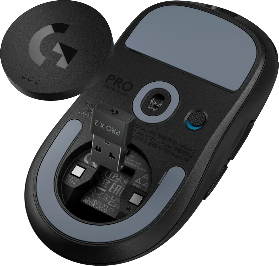 Logitech PRO X Superlight 2, Fekete